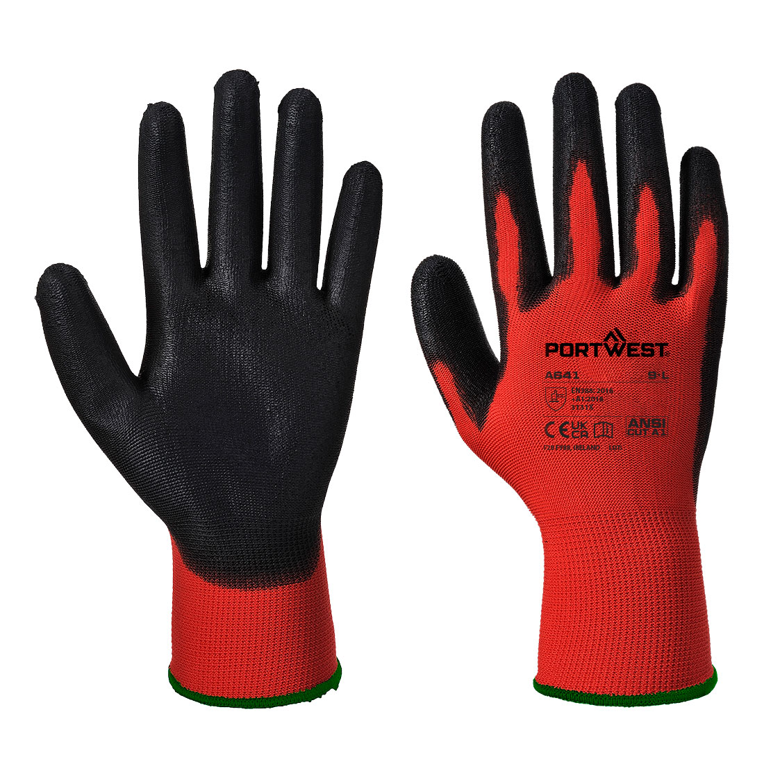 Mănuși Portwest Grip 13 PU, roșii (A641)