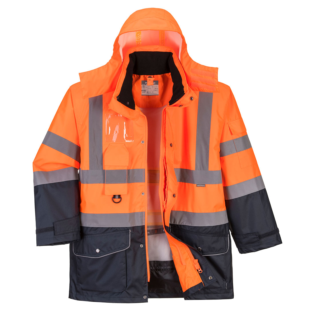 Jachetă de trafic respirabilă reflectorizantă Portwest 7 în 1, Contrast (S426)