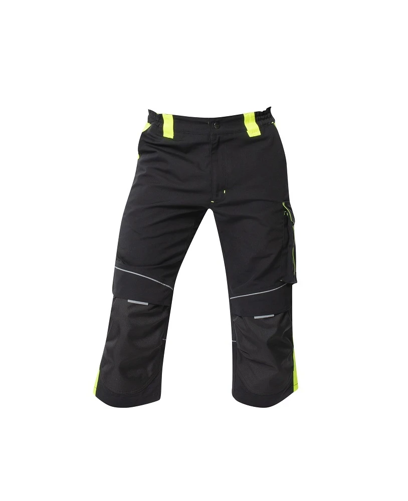 Pantaloni 3/4 ARDON®NEON negru-galben