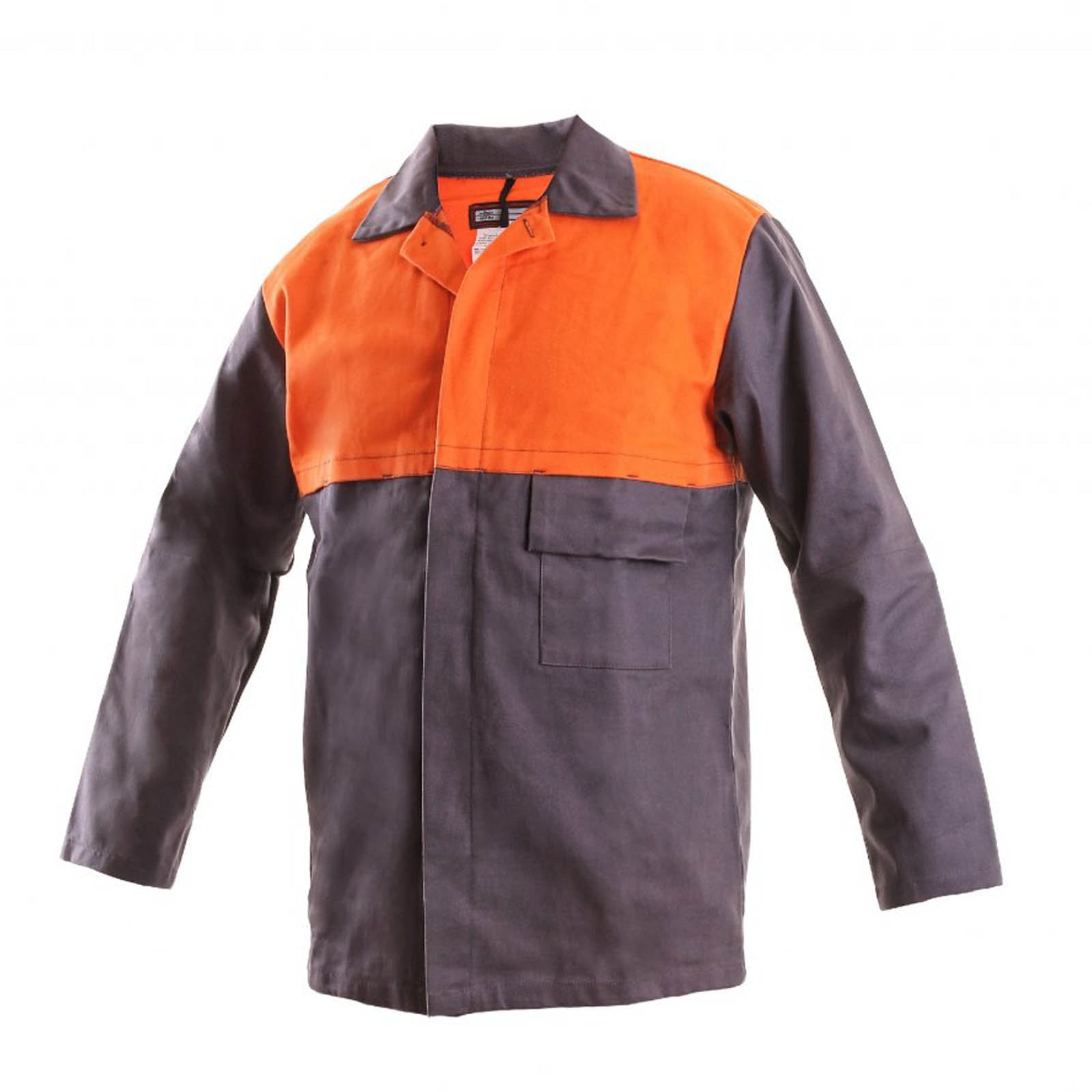 Jachetă sudor Mofos 100% bumbac cu finisaj ignifug 390g/m2 Grey/Orange