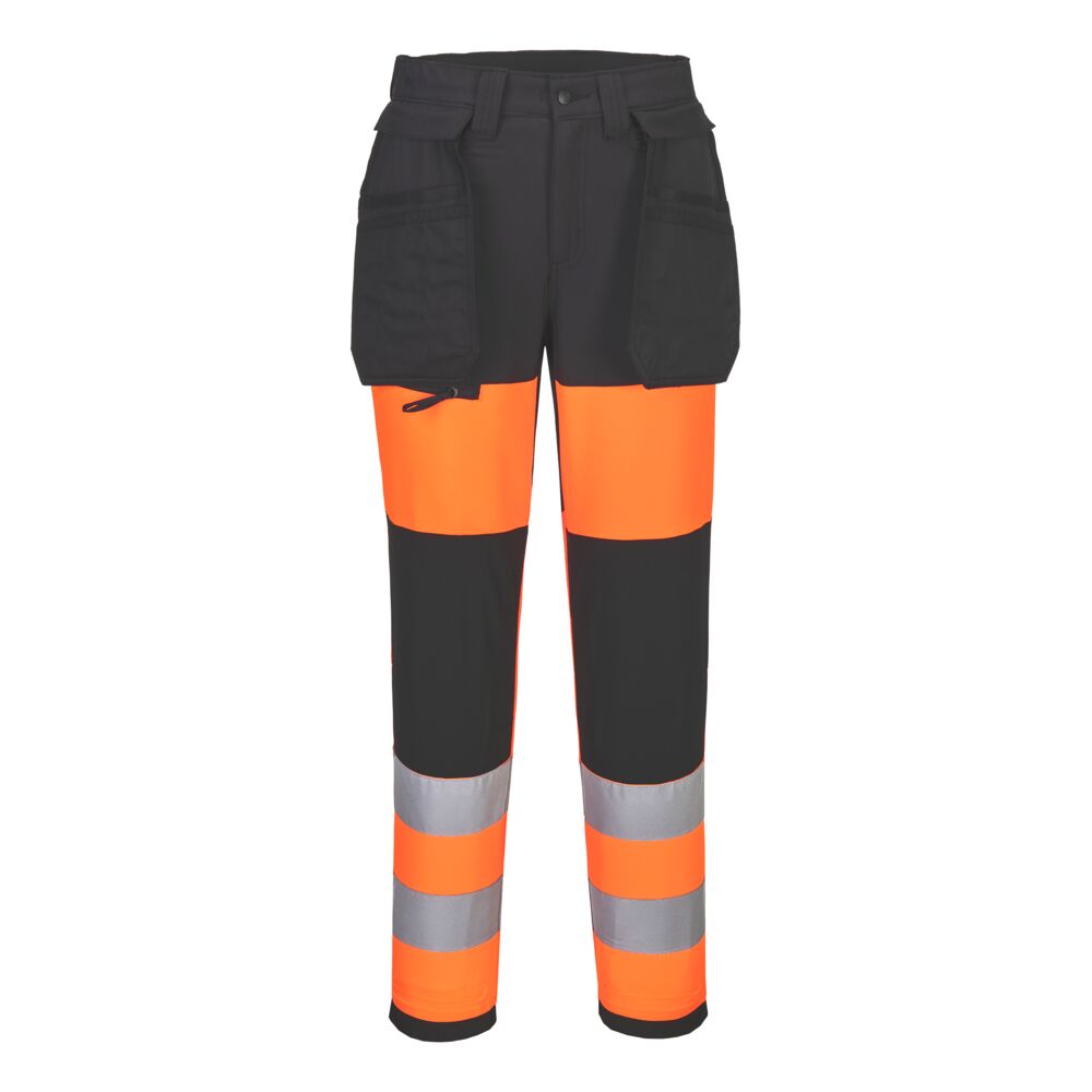 Pantaloni de damă cu vizibilitate ridicată Portwest WX2 Eco Stretch, clasa 1 (CD847)