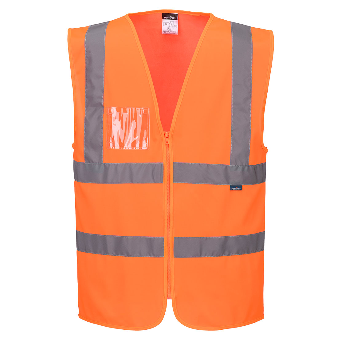Vestă reflectorizantă cu fermoar Portwest EN ISO 20471 Clasa 2 (C371)