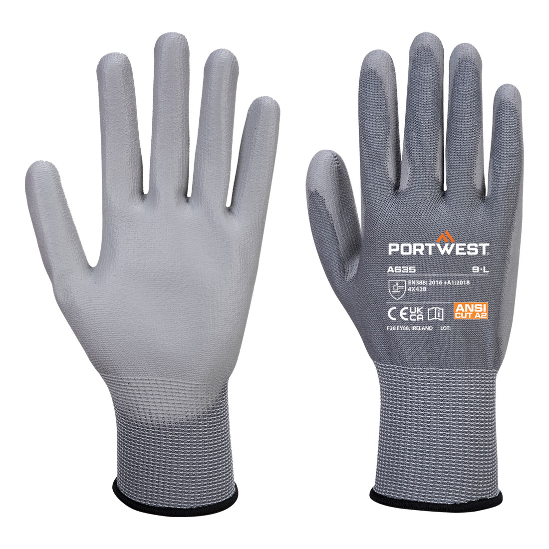Mănuși Portwest Eco-Cut 3, din poliuretan, tăiere B (A635)