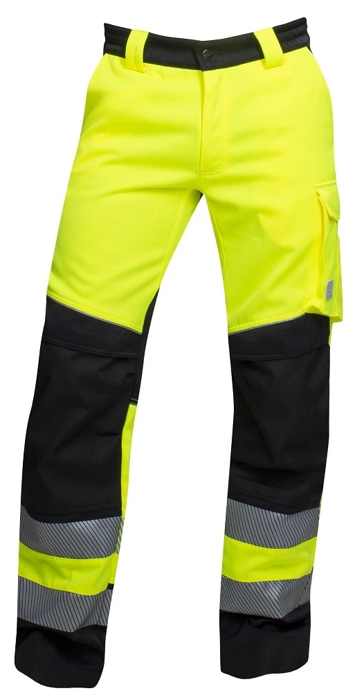 Pantaloni reflectorizanți de lucru în talie ARDON®SIGNAL+, galben-negru
