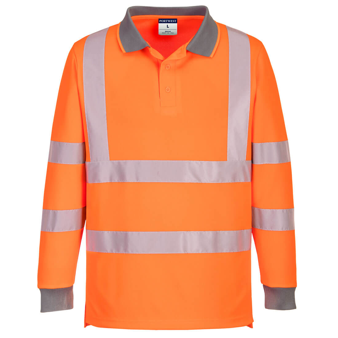 Tricou polo Portwest Eco Hi-Vis mânecă lungă EN ISO 20471 Clasa 3, pachet de 6 (EC11)